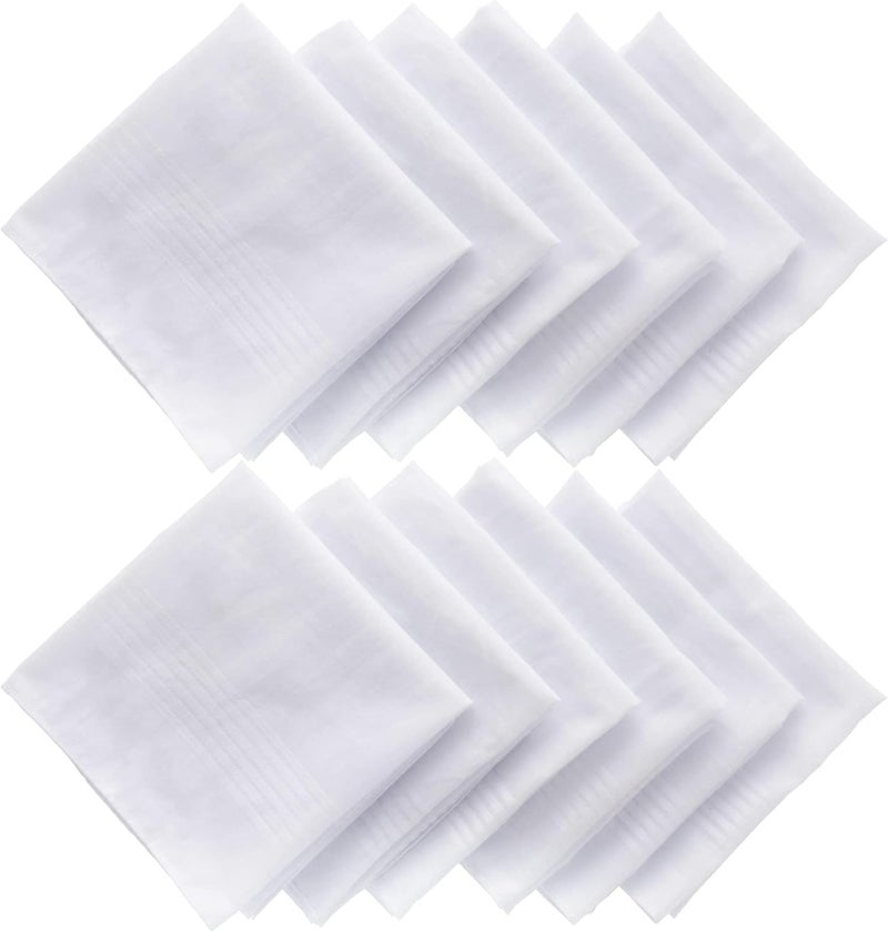 Srnede Men's Handkerchiefs,Soft White Hankie Hankerchieves … - Image 1